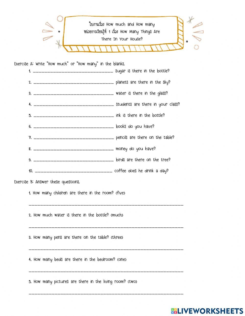 How much and How many