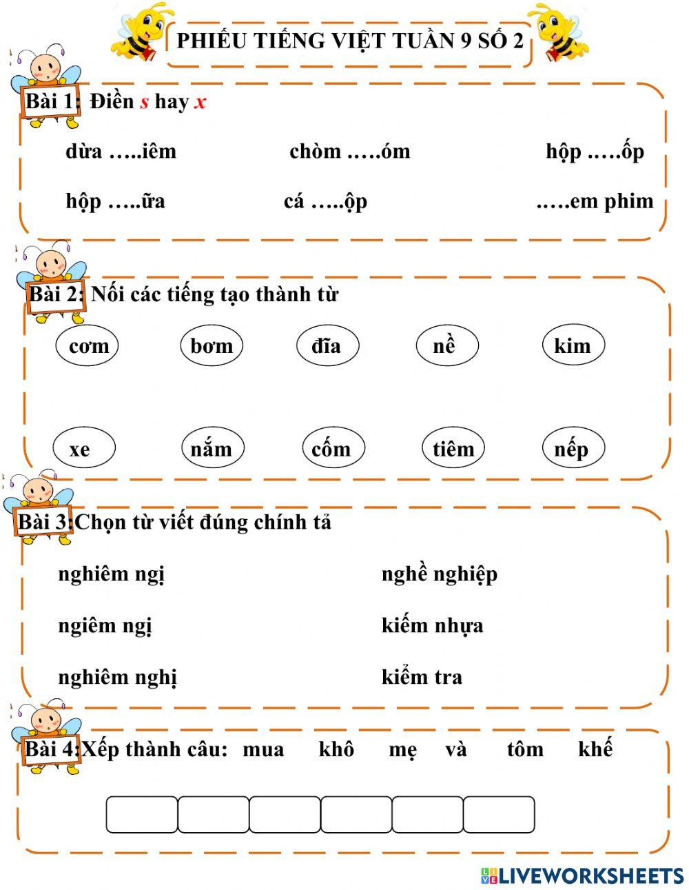 Tiếng Việt tuần 9 số 2