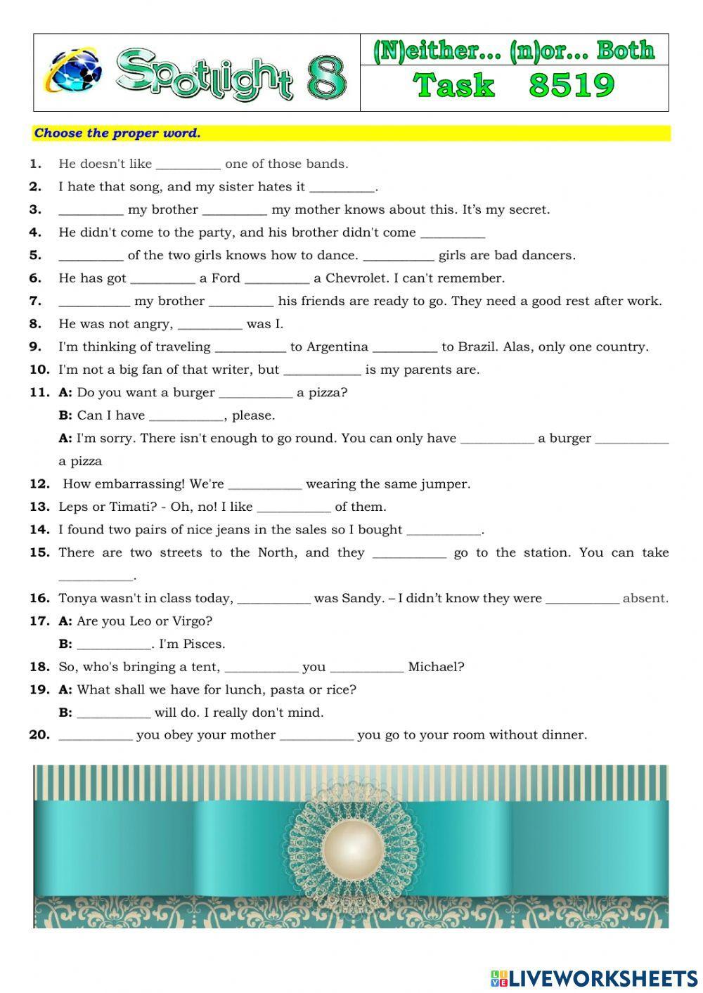 Spotlight 8 Task 8519