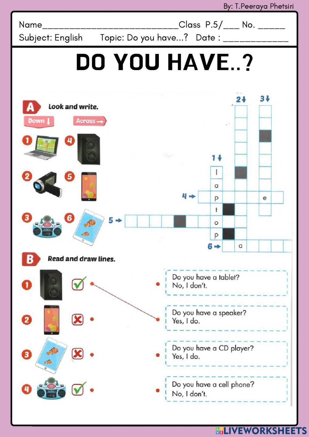 Eng5:P.30-31-Do you have..?