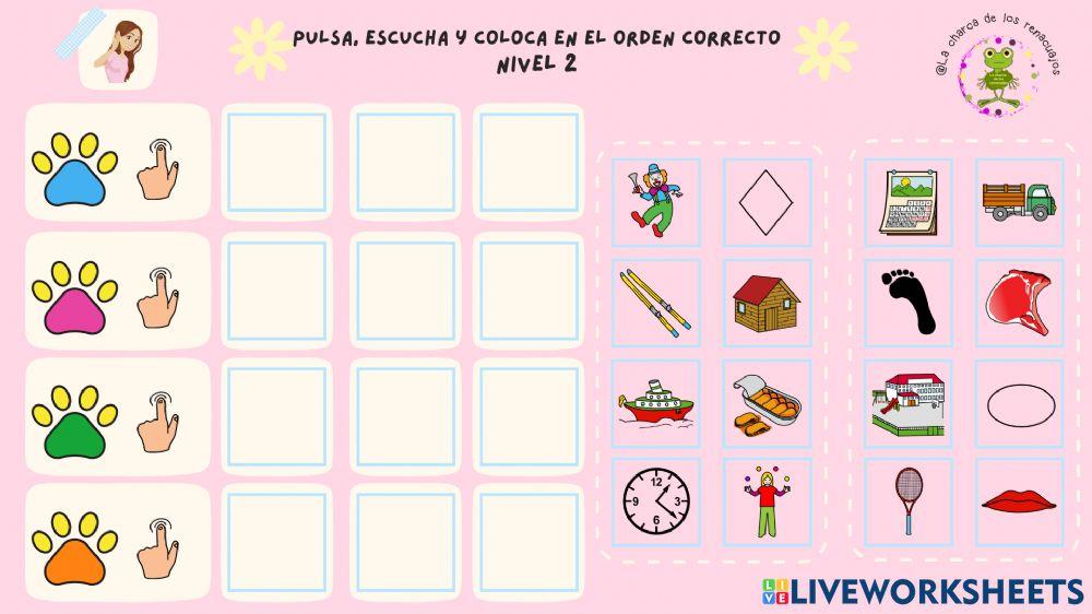 MEMORIA AUDITIVA nivel 2