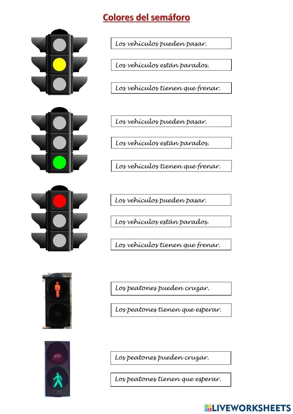 Colores del semáforo