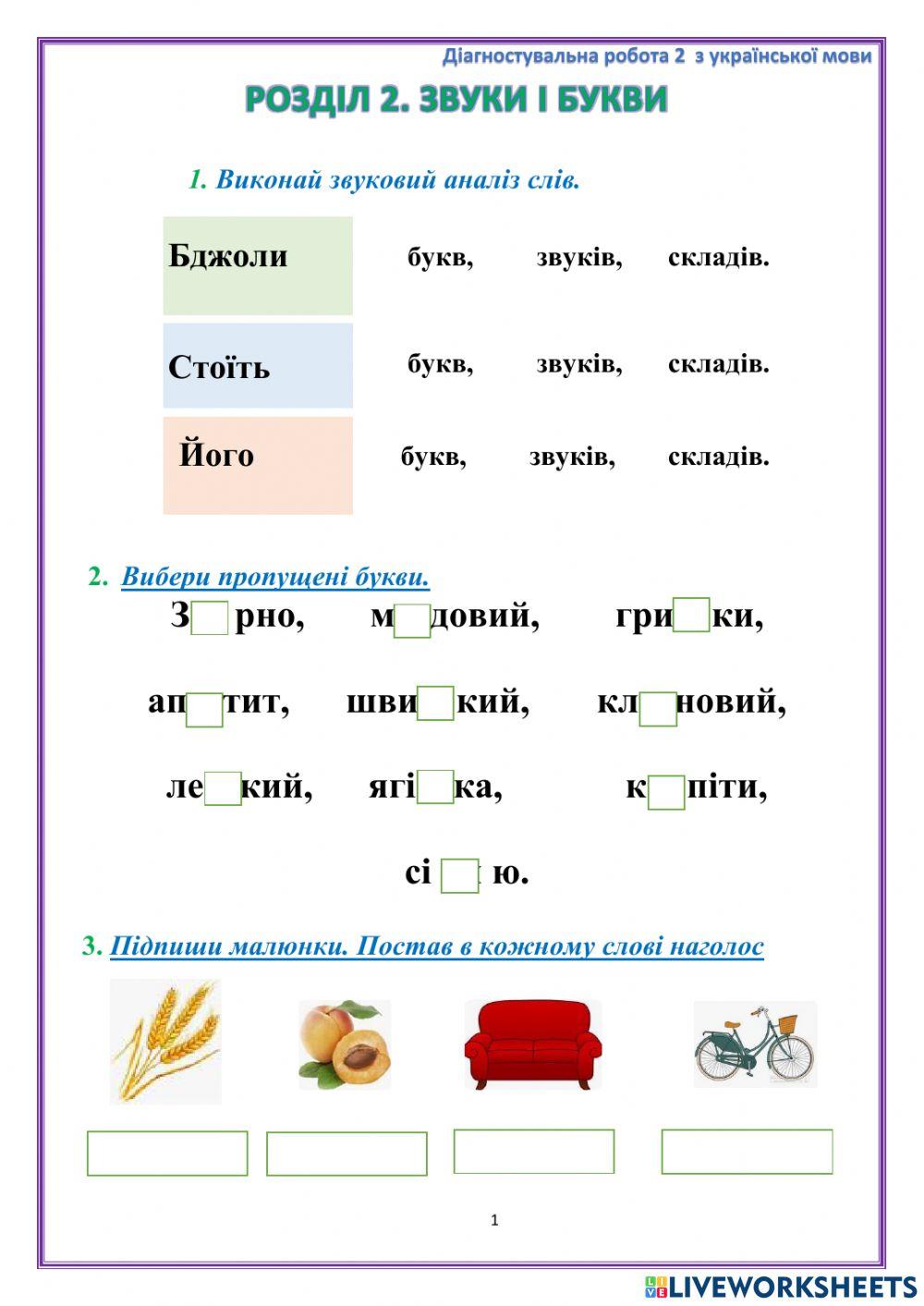 Українська мова ДР 2