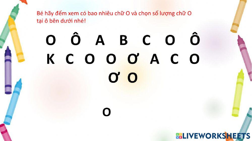 Ôn tập chữ cái o, ô, ơ