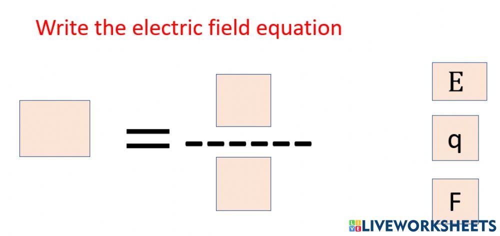 Electric field equetion