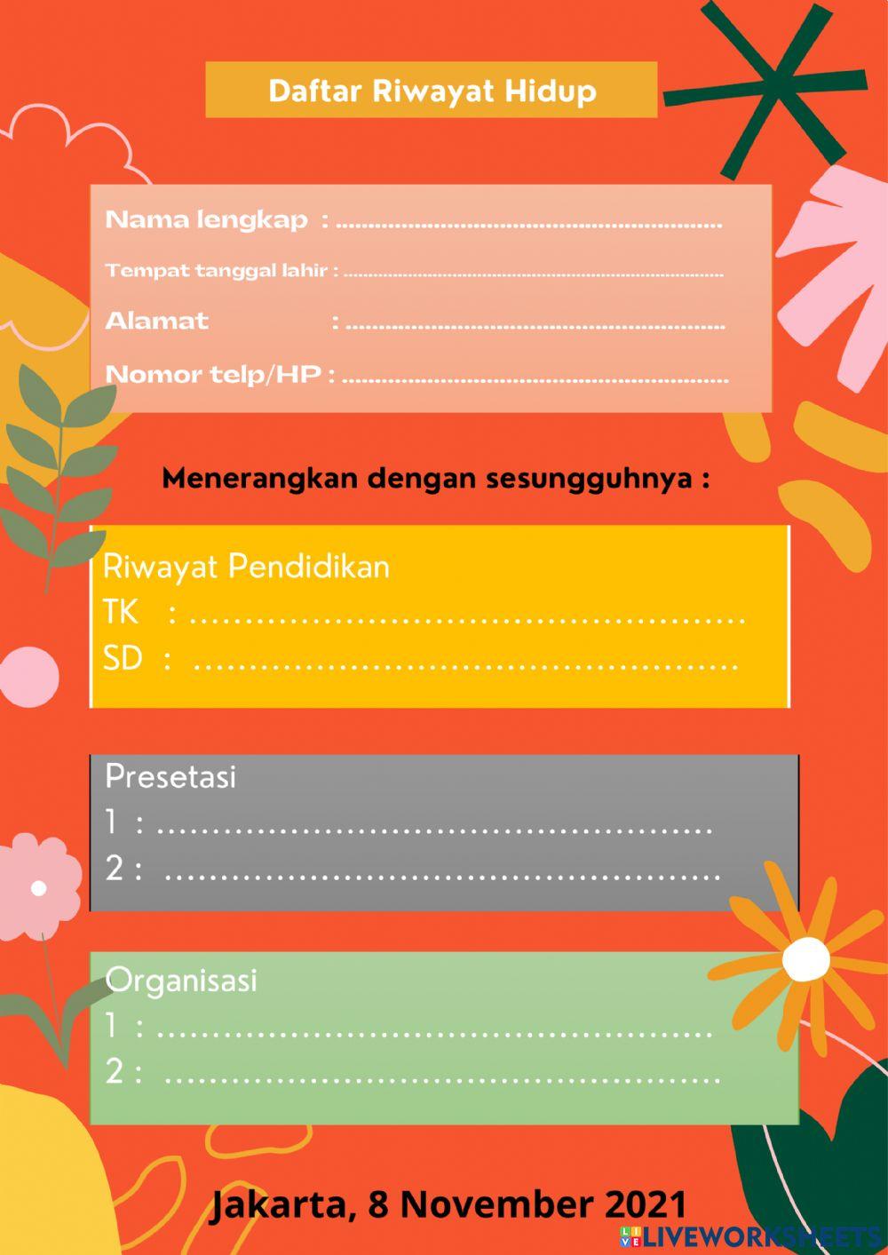 LKPD Daftar Riwayat Hidup