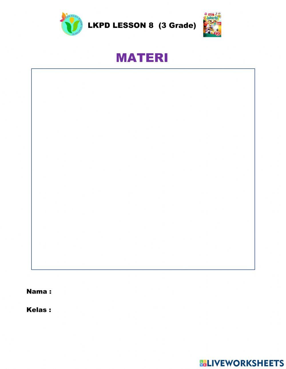 Lkpd lesson 8 3 grade