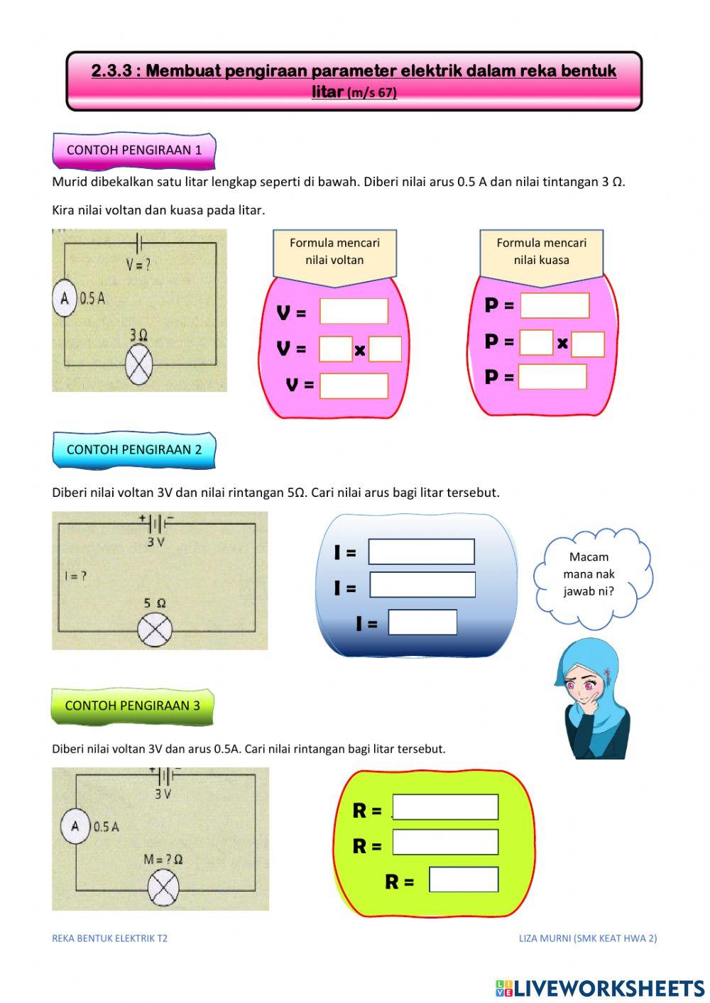 2.3.3 Contoh pengiraan