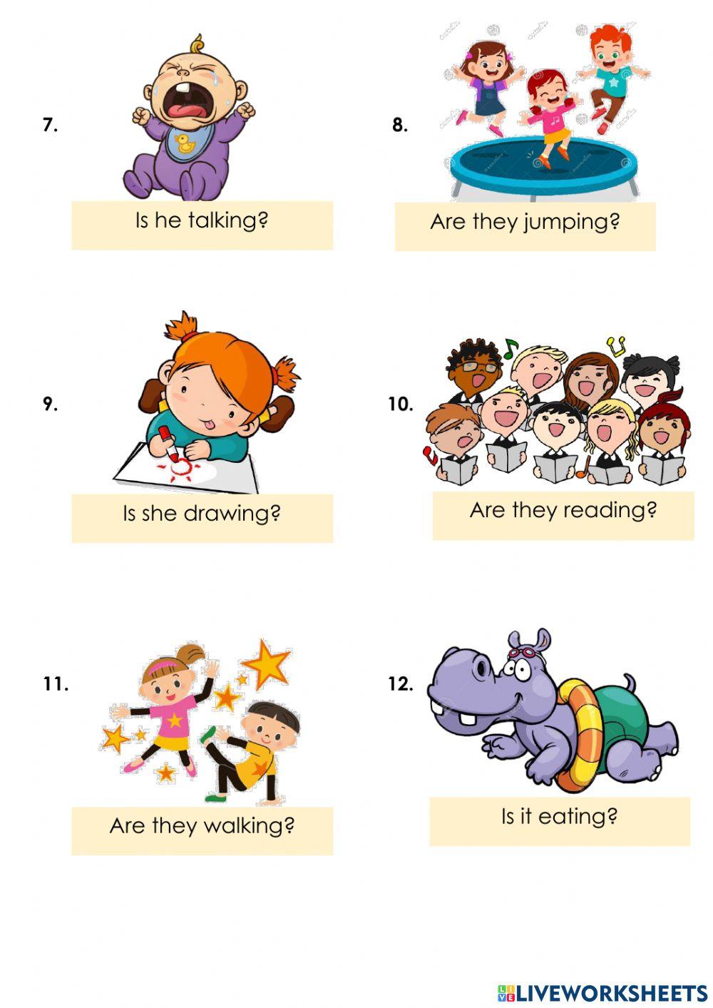 Yes- No Present Continuous Tense