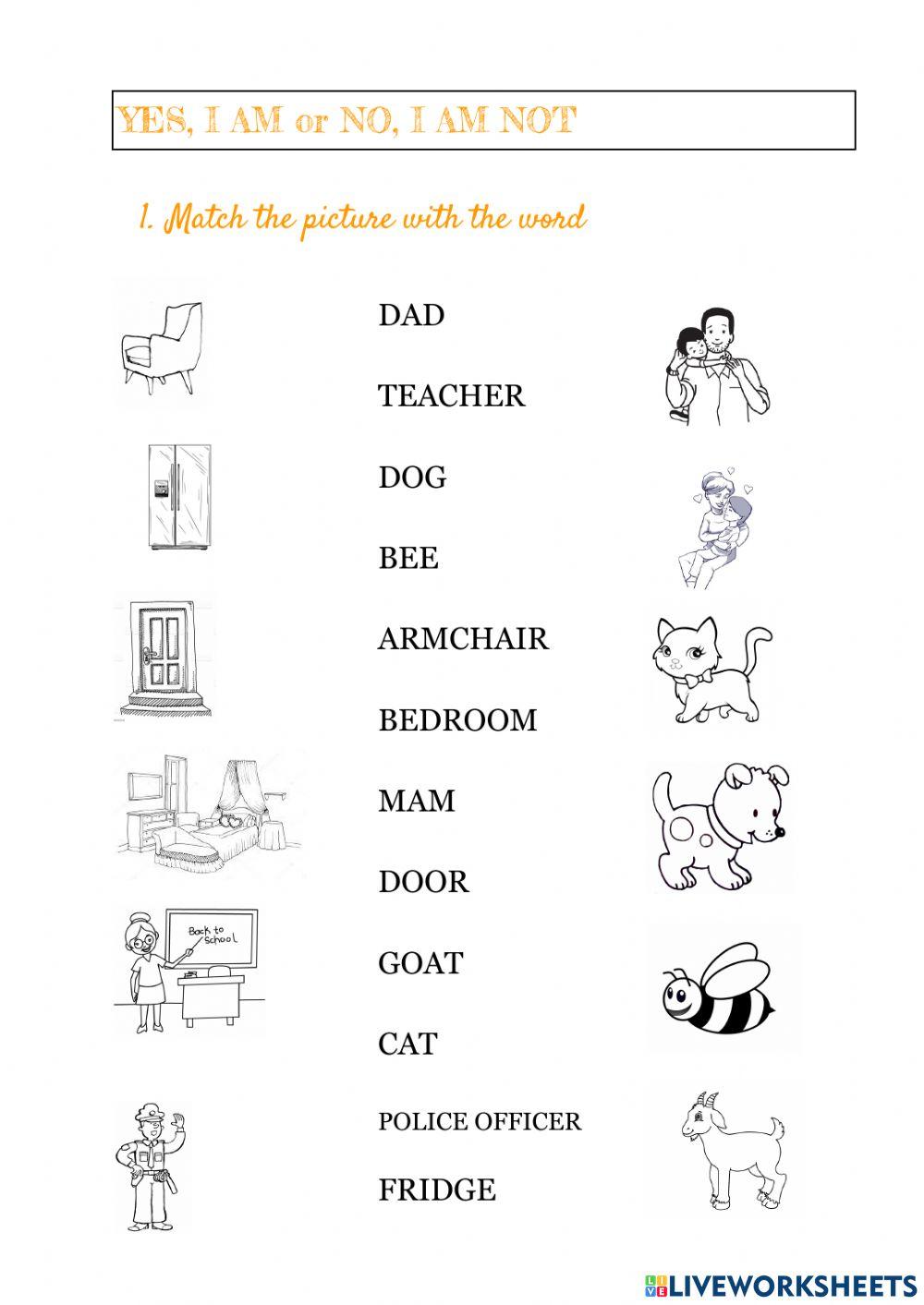 Yes, I am or No, I am not