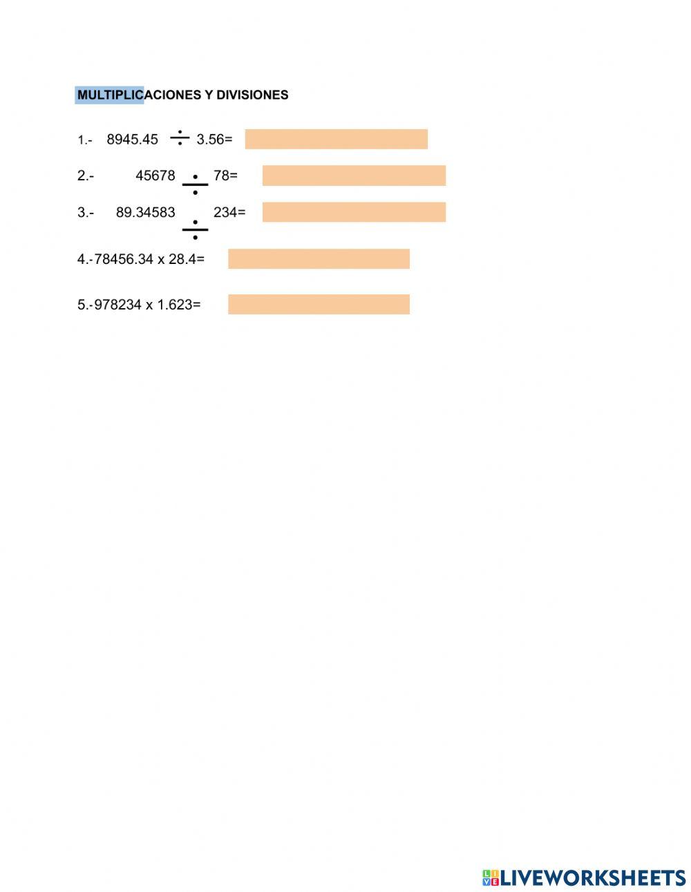 Operaciones básicas