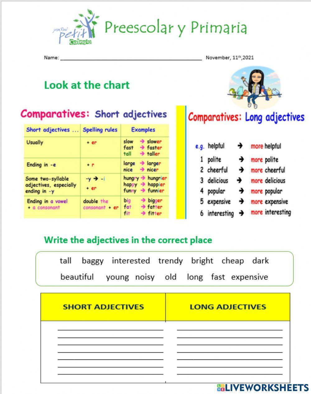 Comparatives adjectives