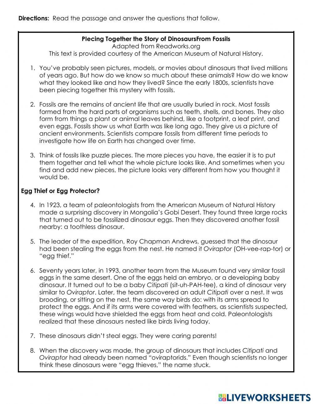 Summarizing Supporting Details