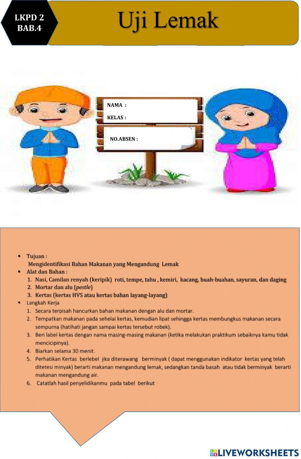 Lkpd 2 bab 4 uji lemak