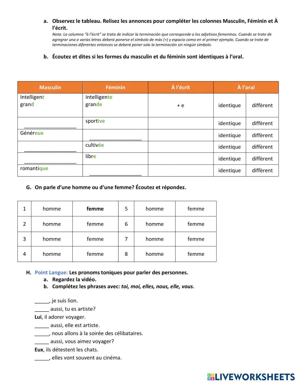 Les adjectifs qualificatifs