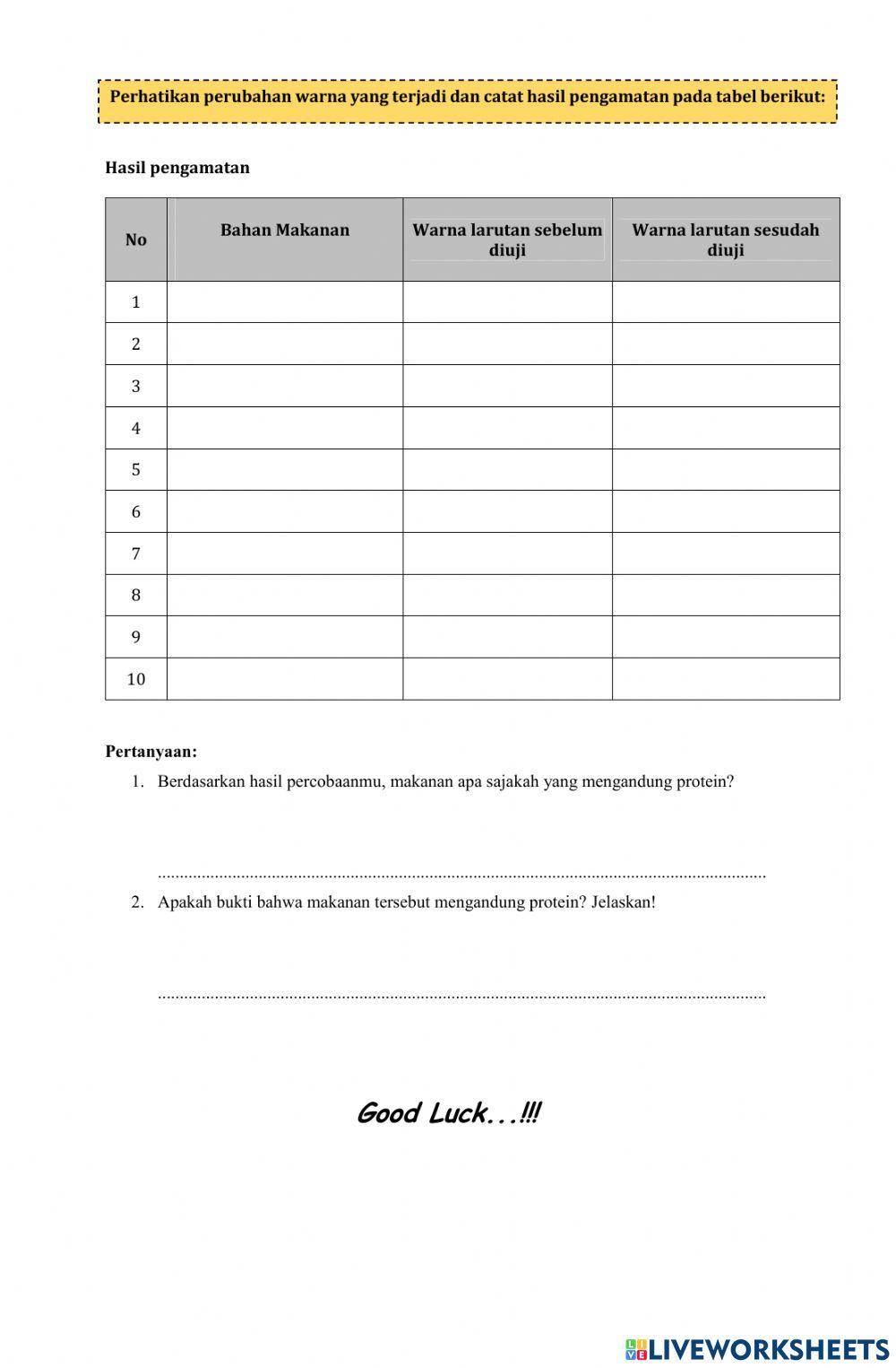 Lkpd 5 bab 4 uji protein