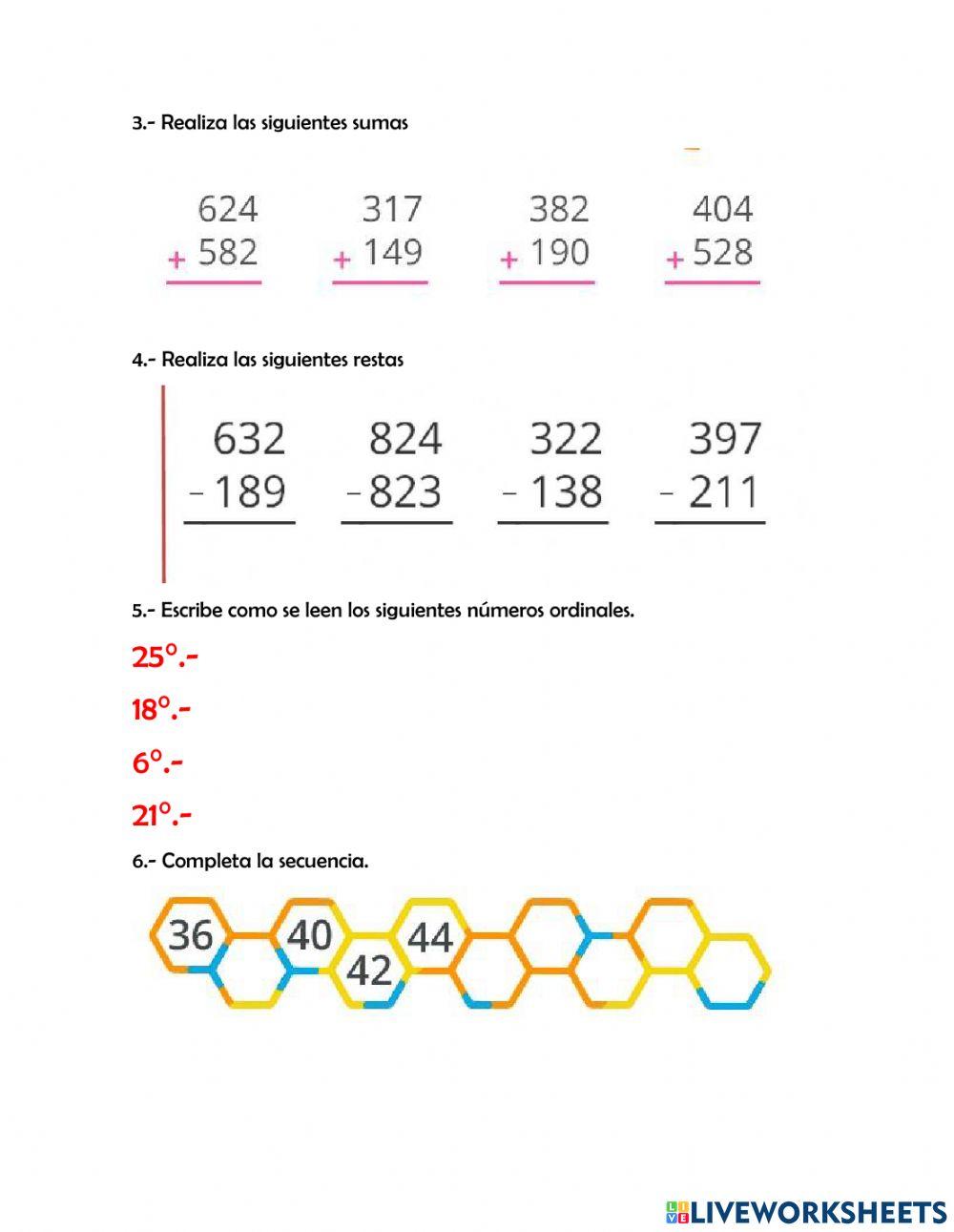 Matematicas de evaluacion primer parcial