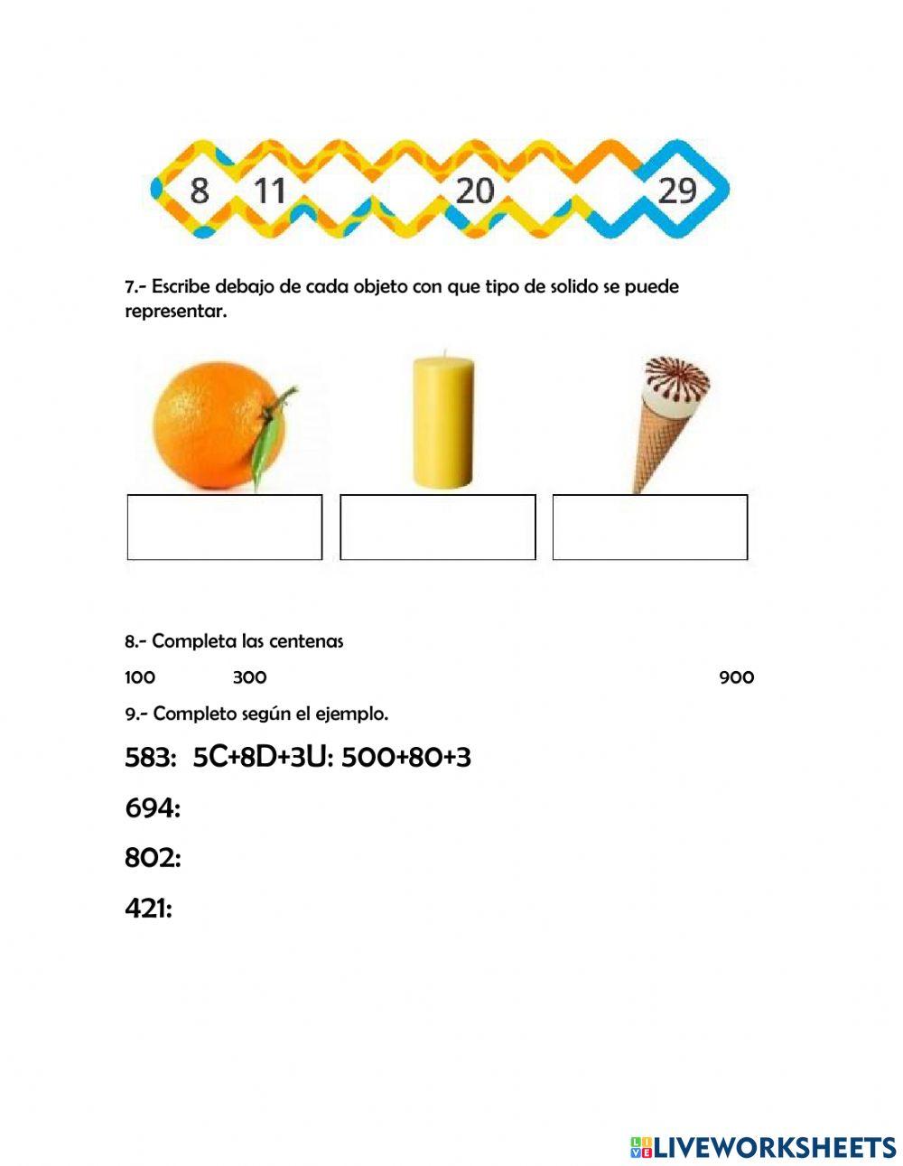 Matematicas de evaluacion primer parcial