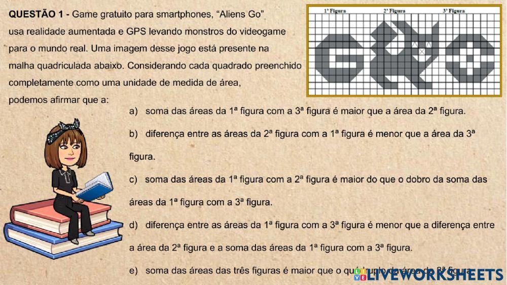 Área de figuras planas e volume de blocos retangulares