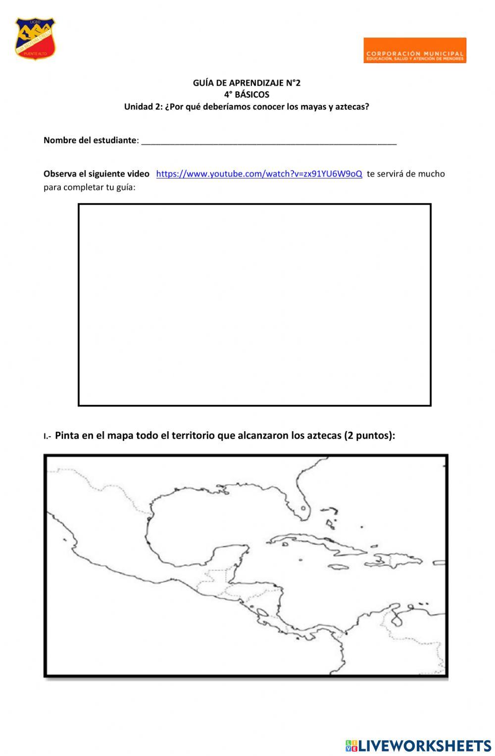 Guías de historia y geografía worksheet