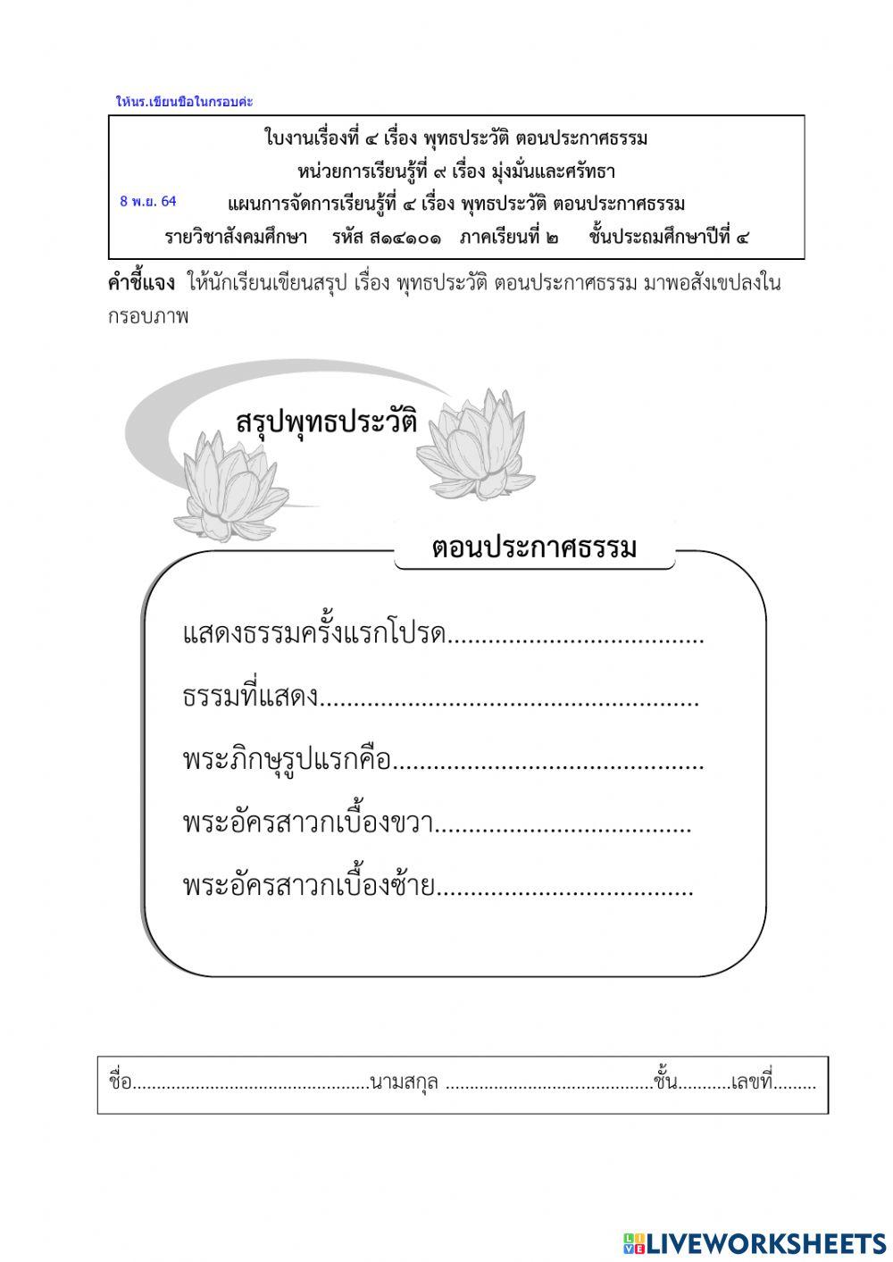 สรุปพุทธประวัติ