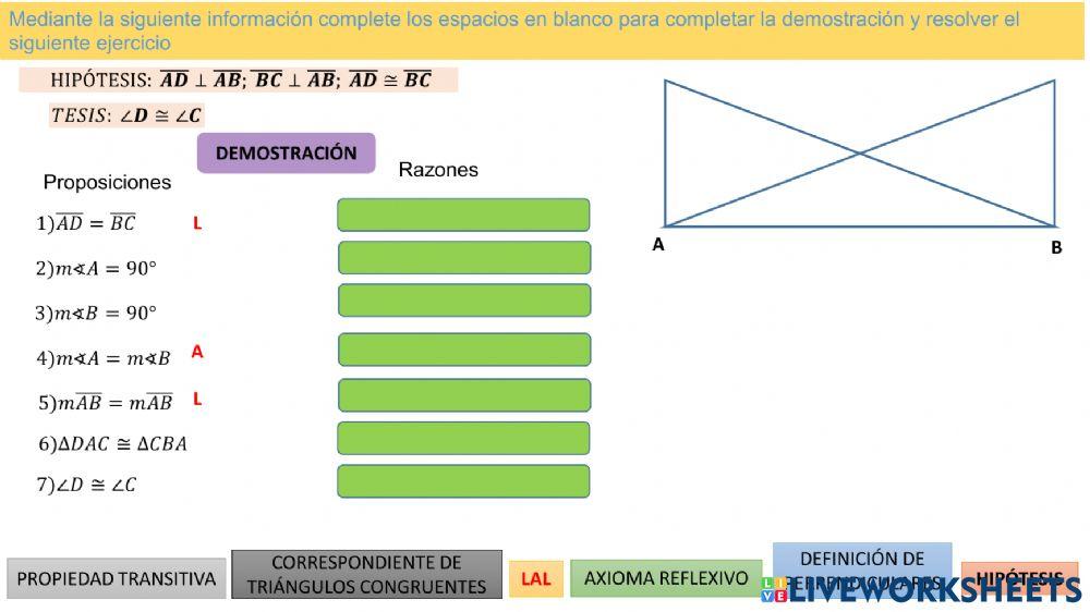 Ficha básica de congruencia de triángulos
