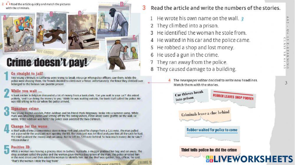 AA2 U6.L3 Reading 2 + Voc on Crime
