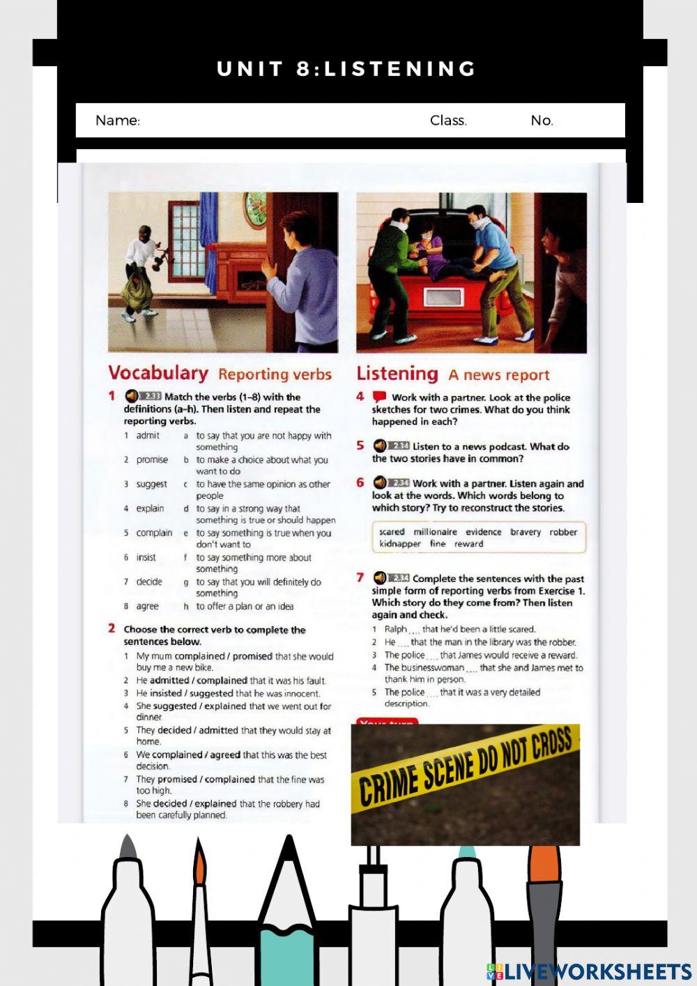 Unit 8:Listening A news report