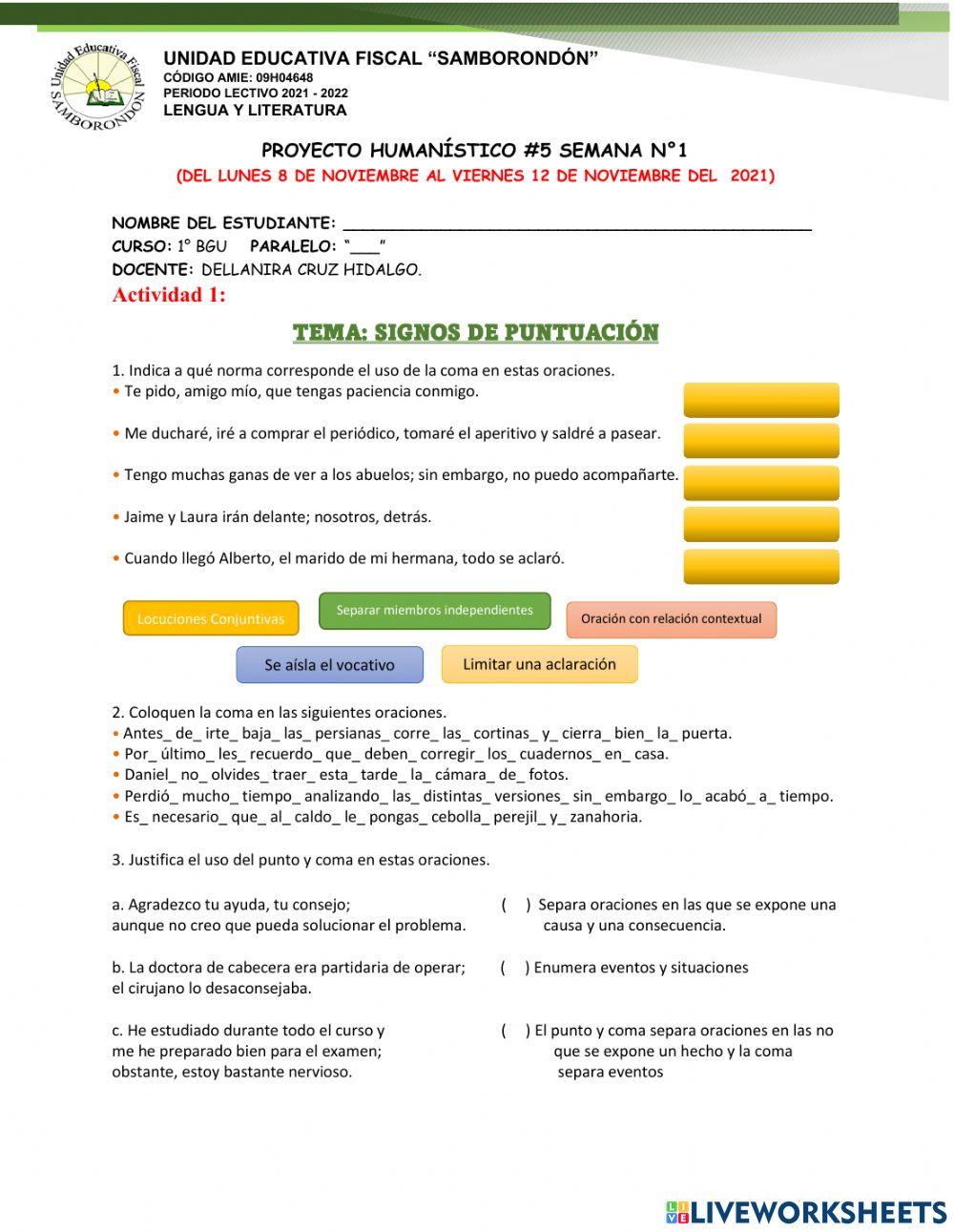 Signos de puntuación