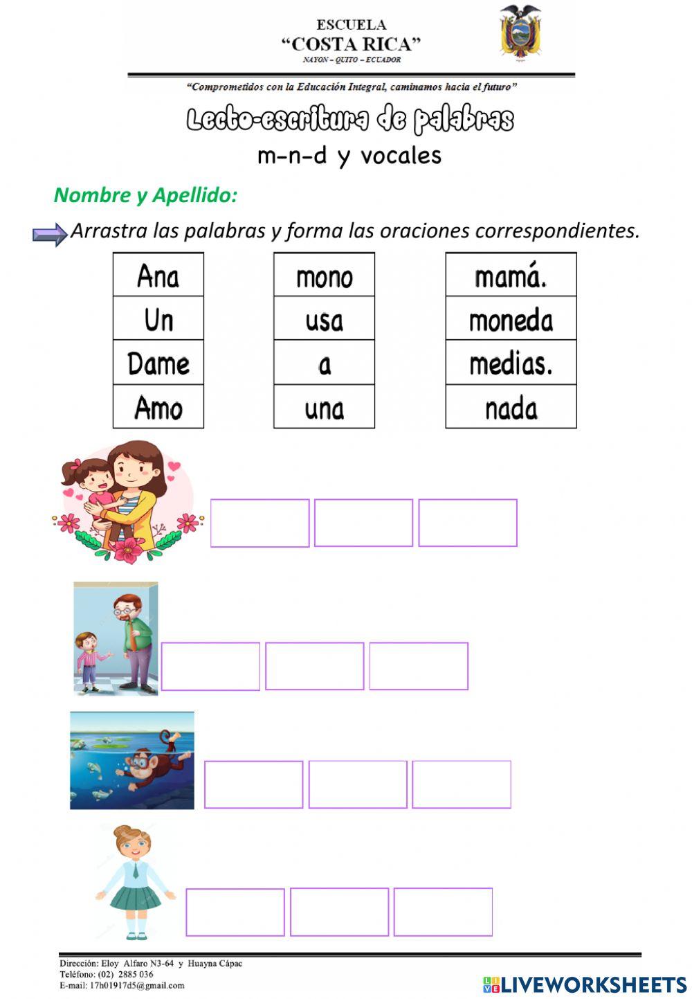 Formación de oraciones