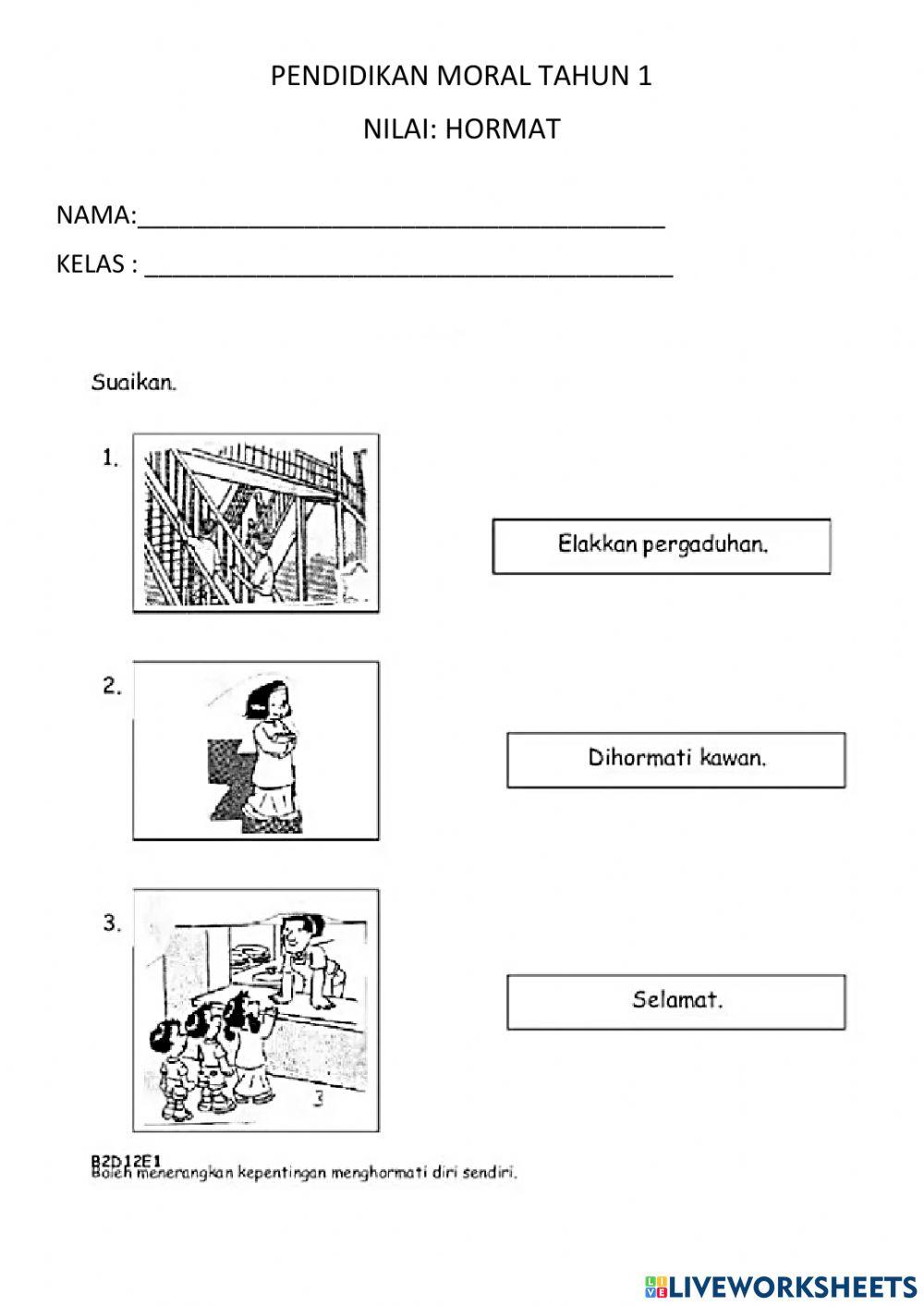 Pendidikan moral tahun 1
