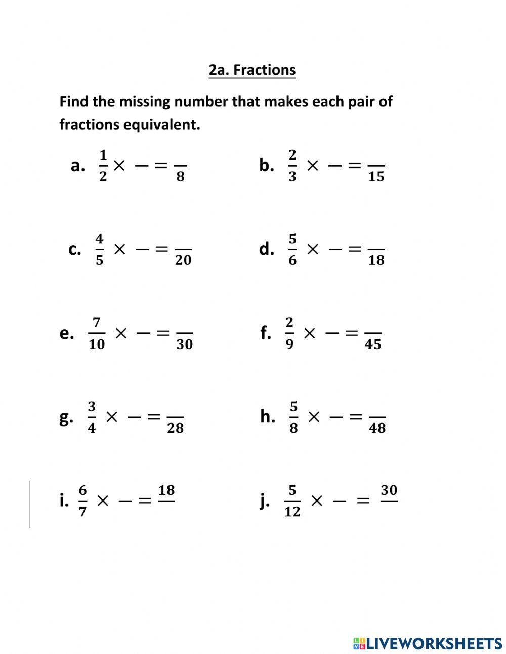 Equivalent Fractions