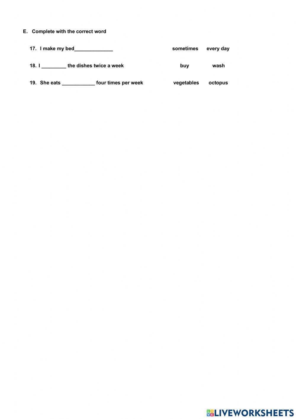 TEST UNIT 1 -FIFTH YEAR