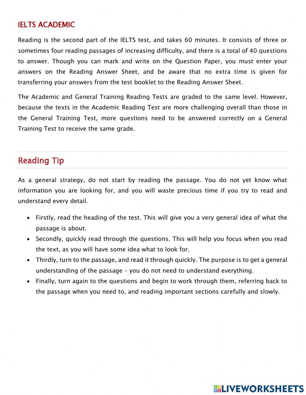 IELTS Reading