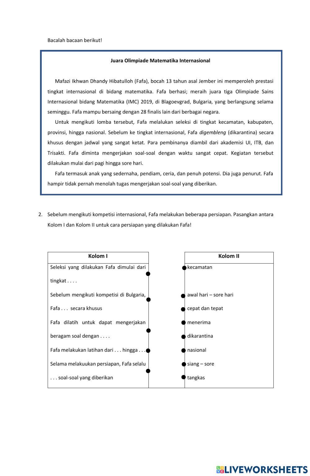 Latihan Soal ANBK Literasi