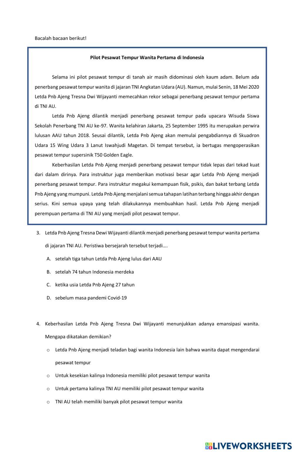 Latihan Soal ANBK Literasi