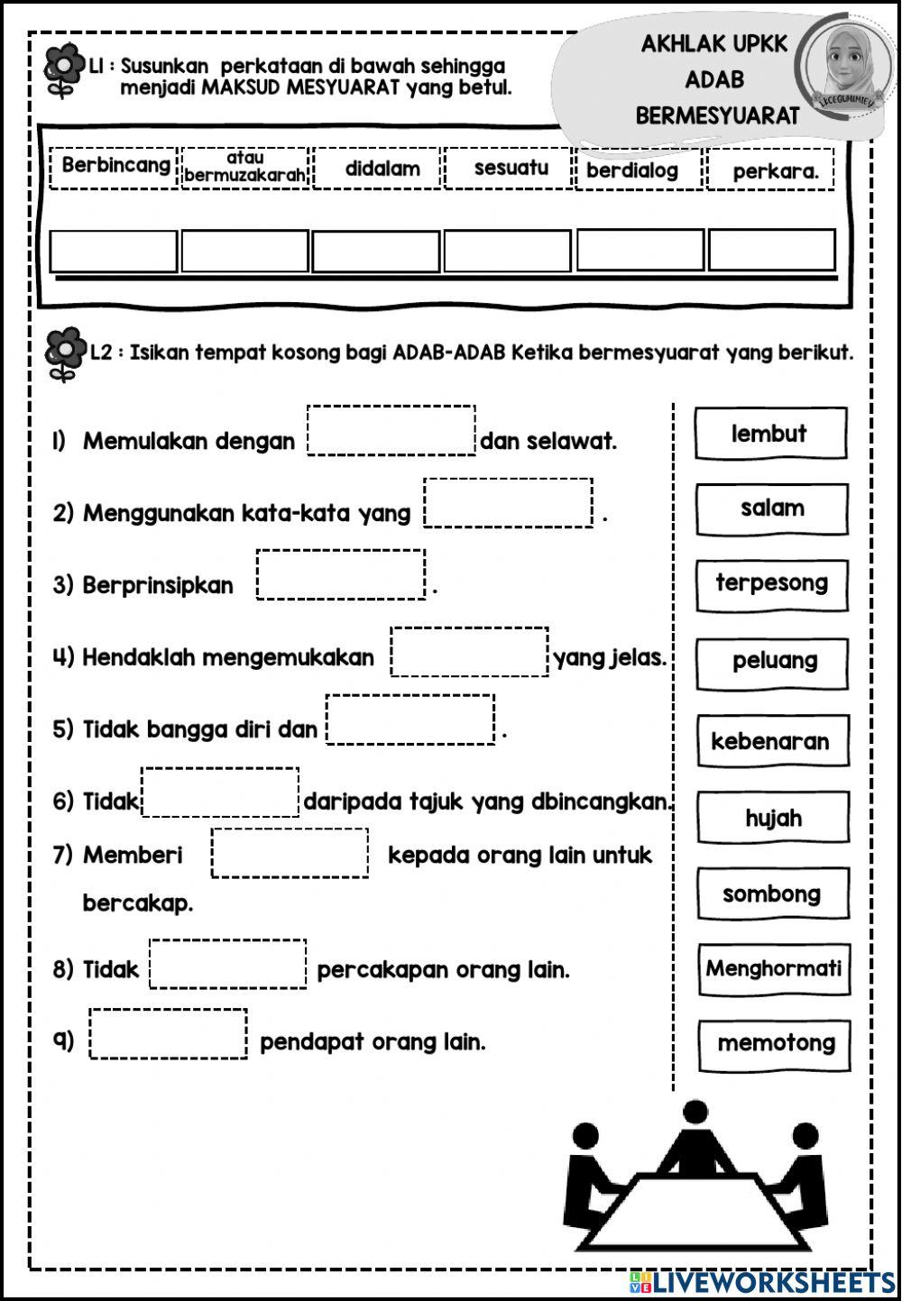 Upkk adab bermesyuarat Upkk adab bermesyuarat