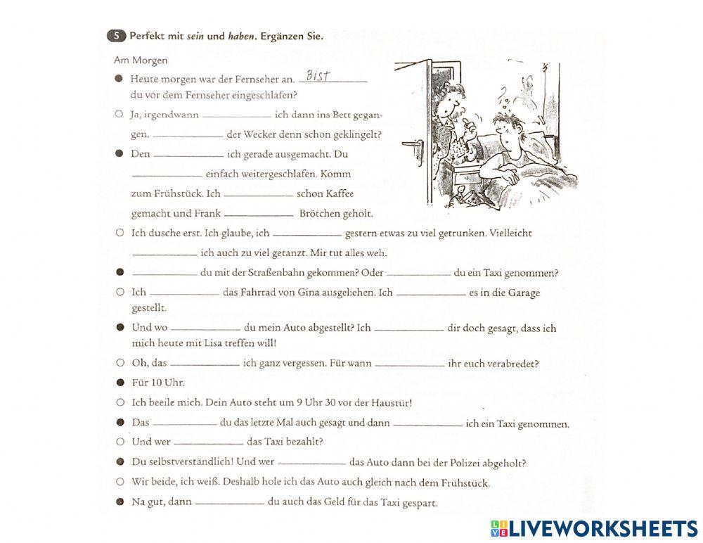 Kapitel 2 Perfekt 1 Schulzeit Sprawdzian Grupa B www.liveworksheets.com