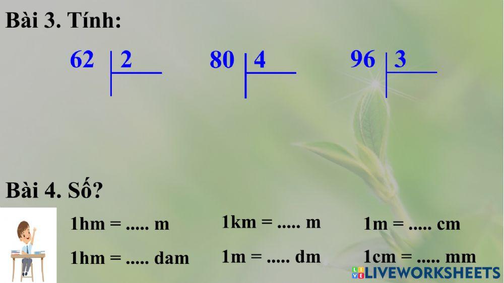 Ôn tập 1 tiết toán