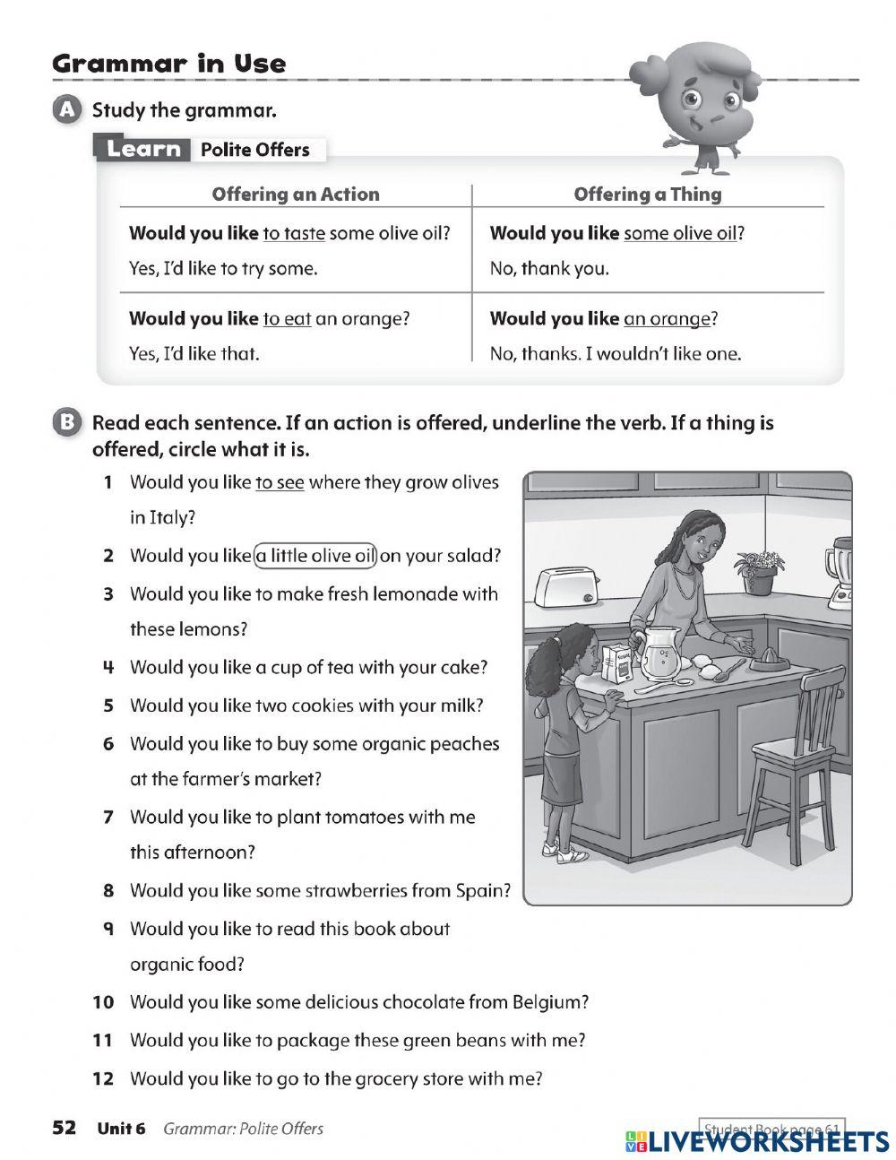 G4: U6 Grammar ' polite offers' 