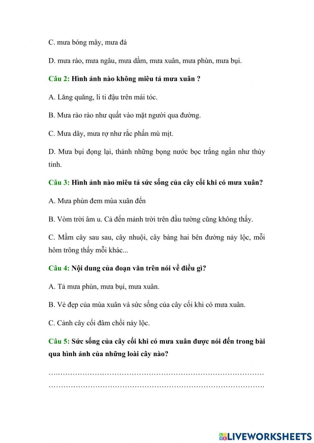 Giữa kì 1 lớp 5 môn tv