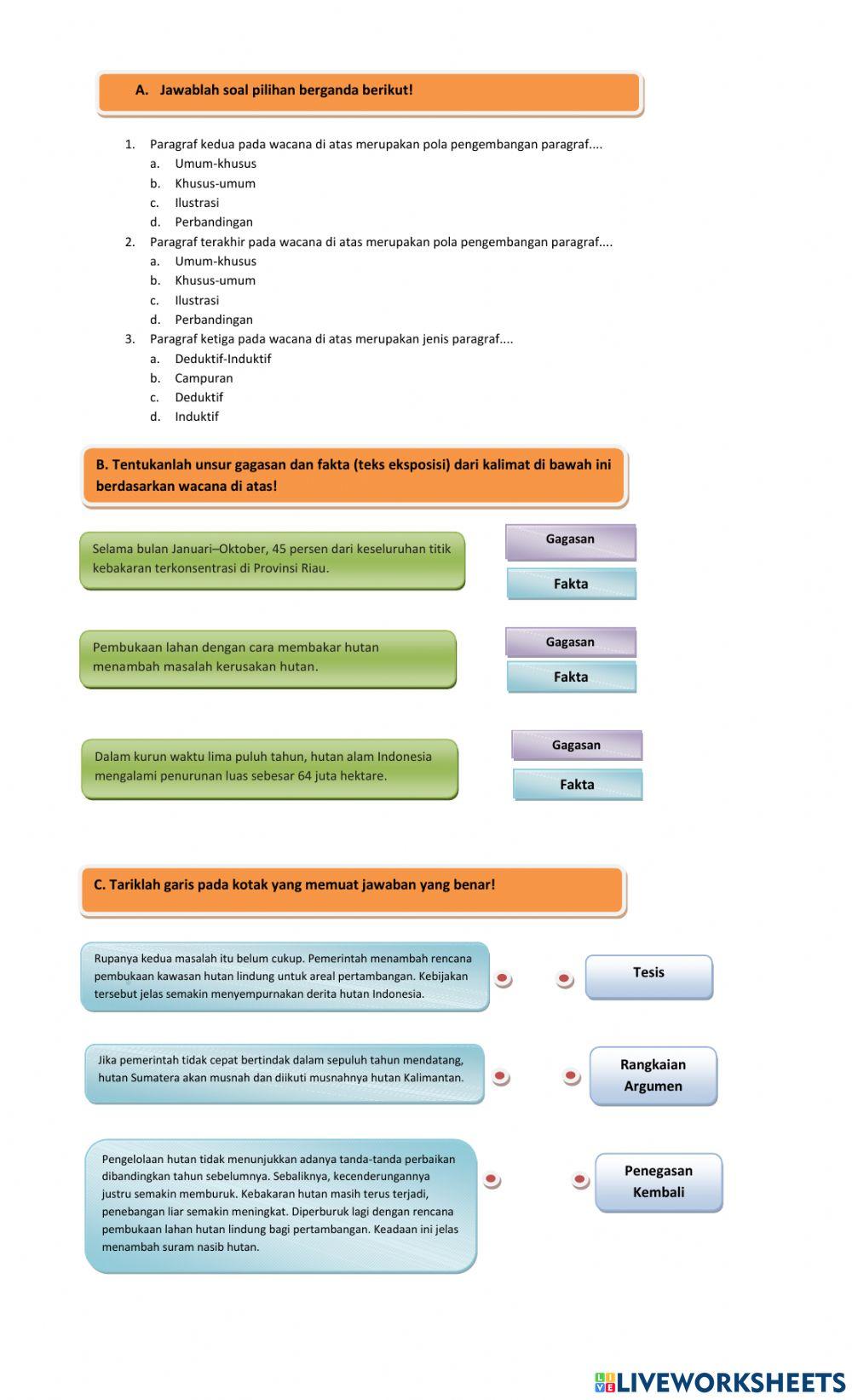 LKPD Teks Eksposisi worksheet | Live Worksheets