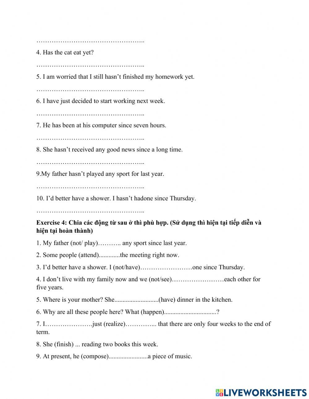 Present Perfect tense