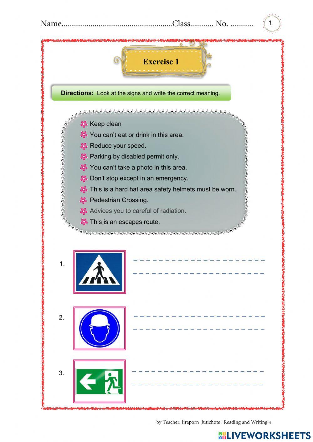 Exercise 1: Sign-Notice: 10 points