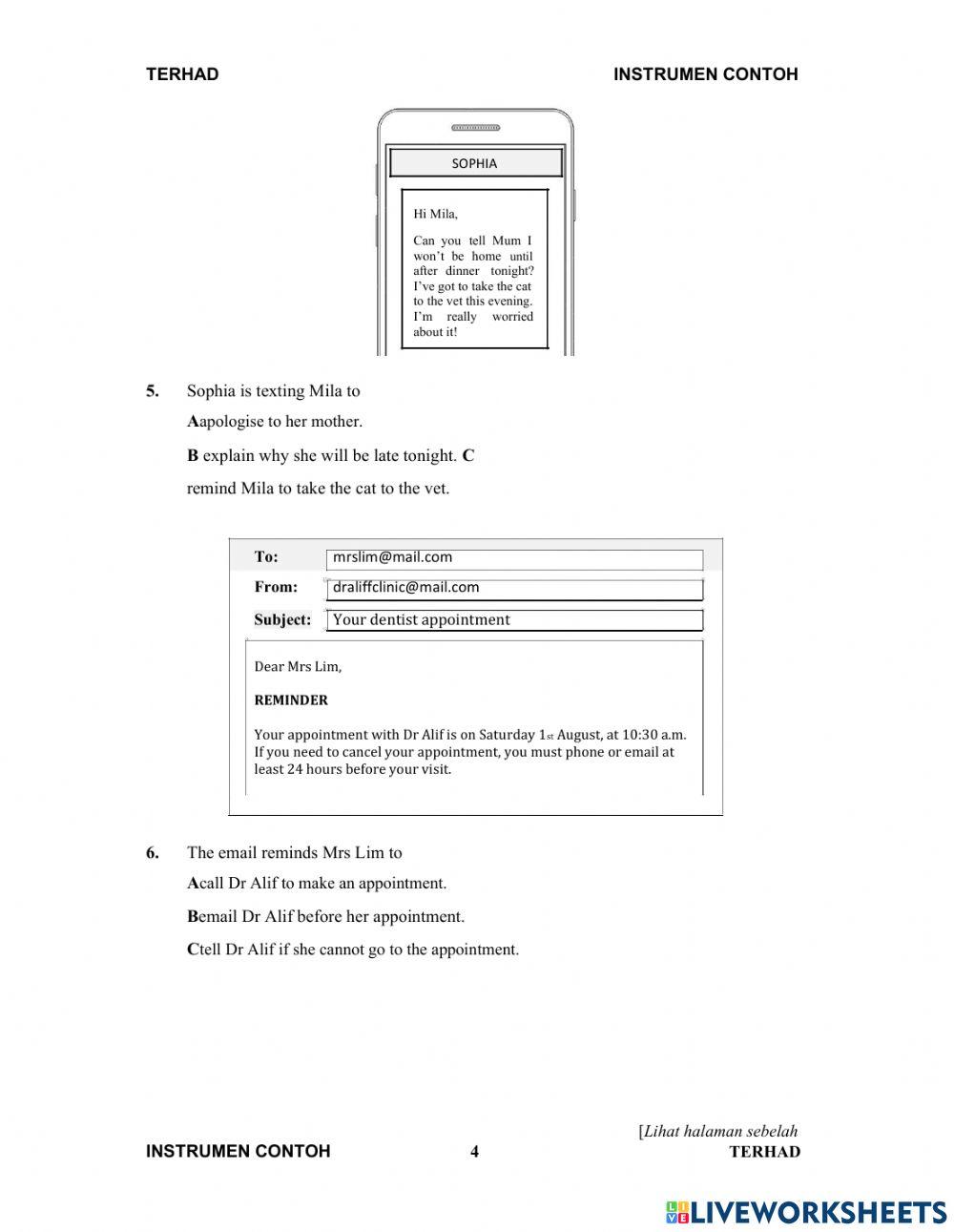 English PT3 exercises