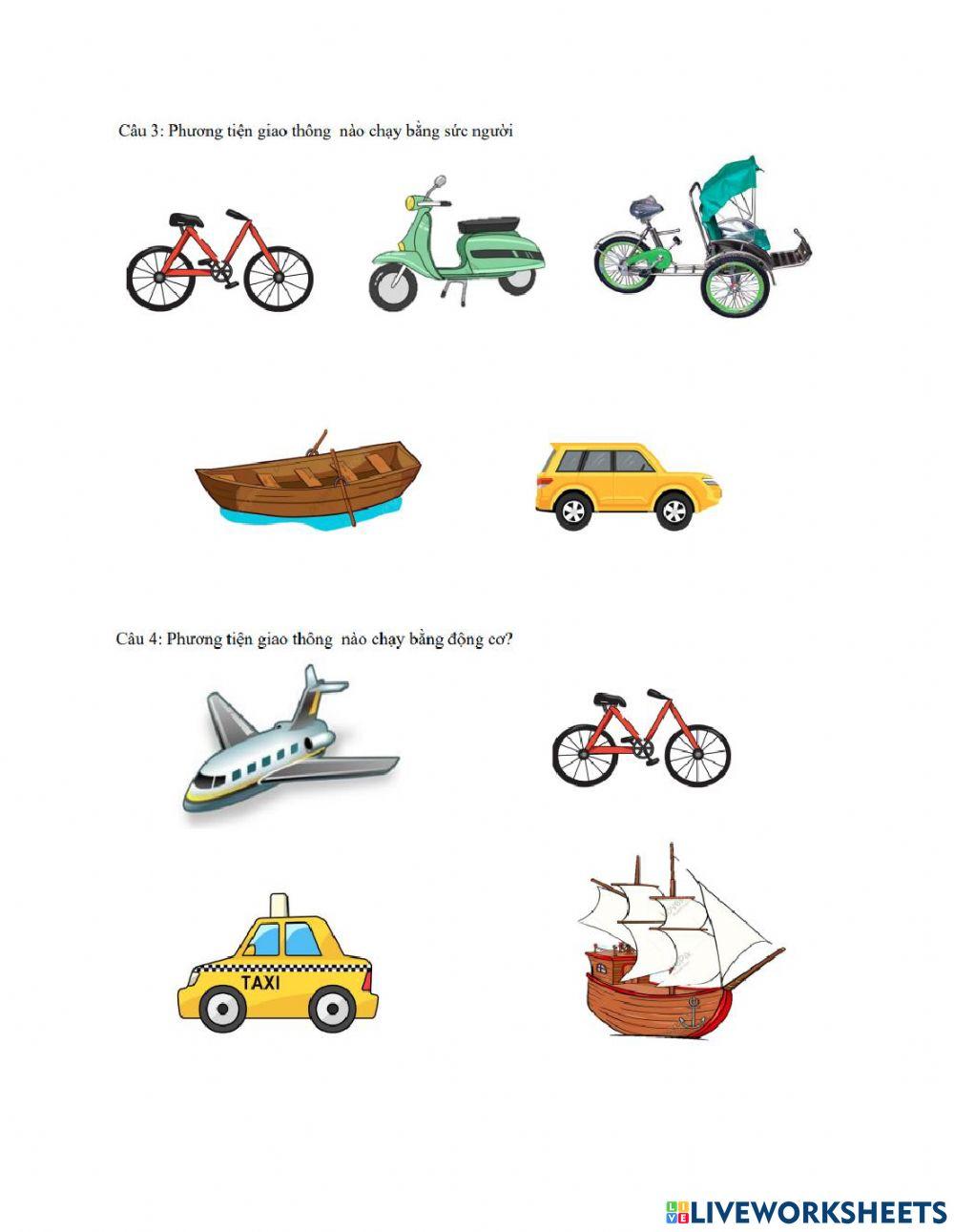 Tnxh 2 phương tiện giao thông