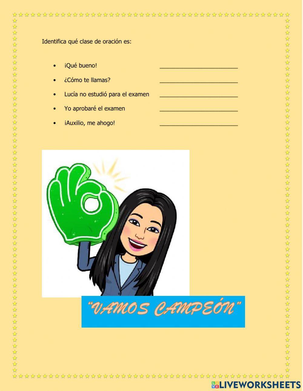 Clases de oraciones según la actitud del hablante