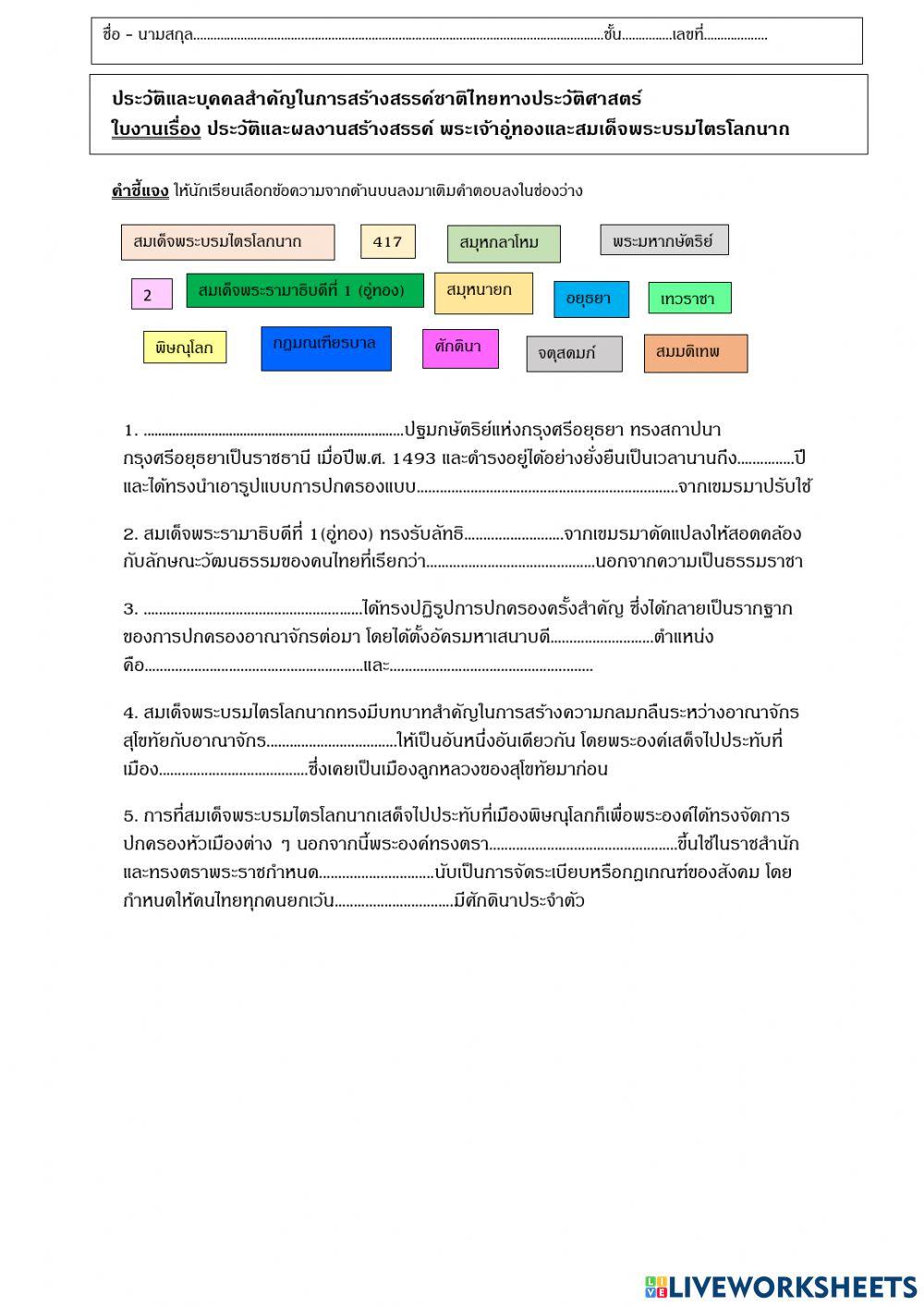 ประวัติและบุคคลสำคัญ