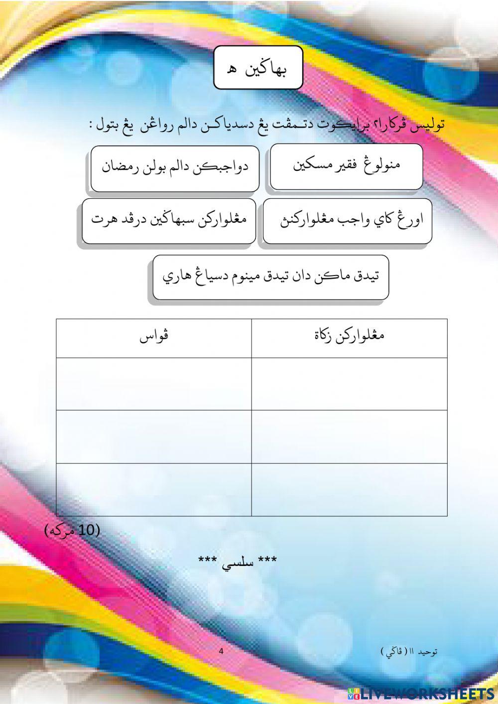 Tauhid PAT 2018 (pagi)