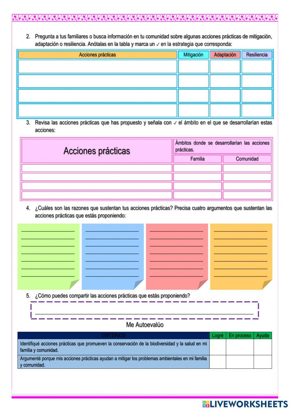 Defino y sustento las acciones prácticas para mitigar los efectos del calentamiento global